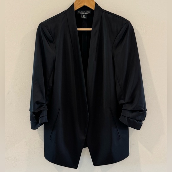 Rachel Zoe Ruched Sleeve Open Blazer – Size M - Picture 1 of 5
